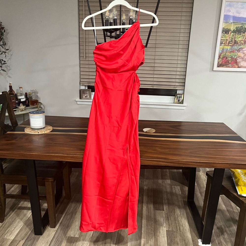Nyla chili red maxi dress by Billy J (Australian company)